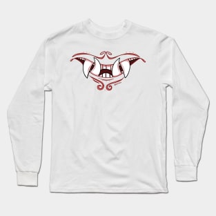 Oni Mouth Red Long Sleeve T-Shirt